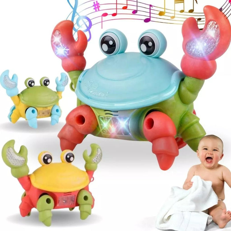 Caranguejo Fujão Musical – Brinquedo Infantil com Som, Luzes e Movimentos Divertidos para Bebês.