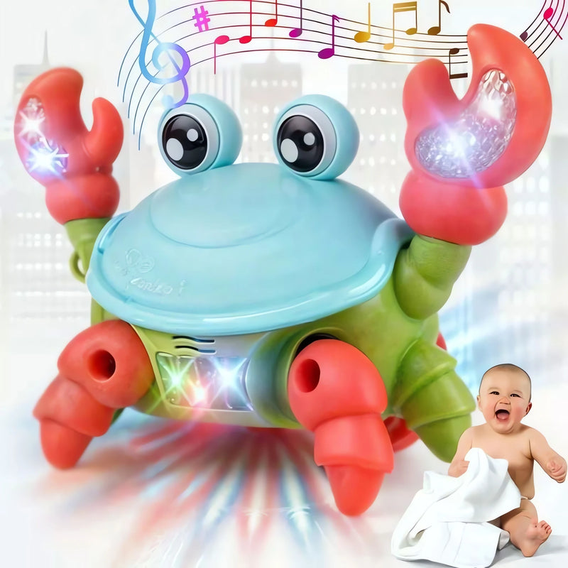 Caranguejo Fujão Musical com Luzes e Som para Bebês