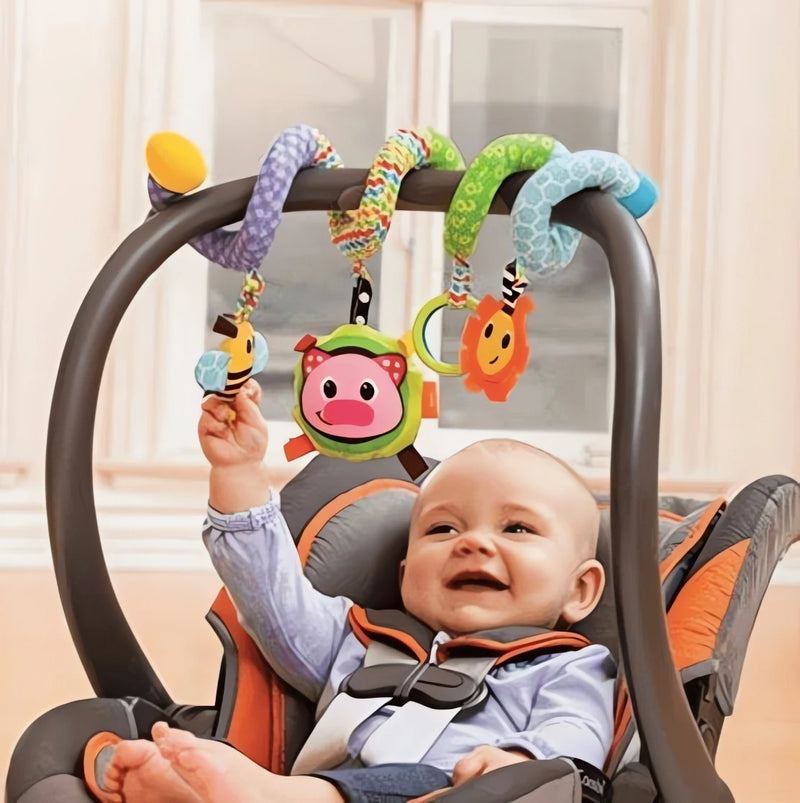 Centopeia para Bebês móvel espiral colorido com brinquedos pendurados para estimular o bebê no carrinho