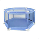 Cercadinho Flex em azul, ideal para segurança e brincadeiras de crianças pequenas