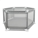 Cercadinho Flex cinza, ideal para segurança de crianças e pets em ambientes internos e externos