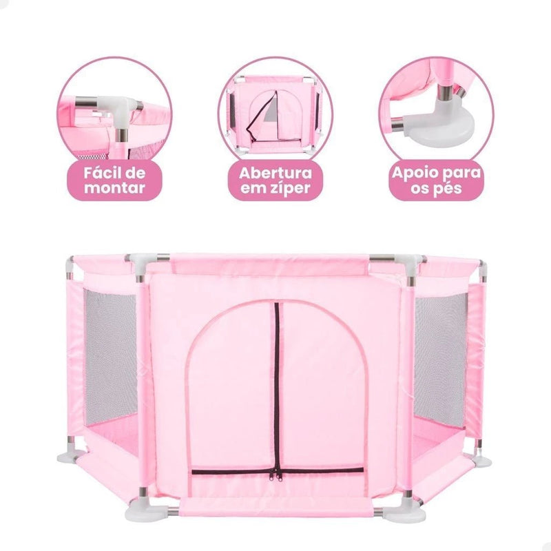 Cercadinho Portátil para Bebê – Chiqueirinho Prático e Versátil para Meninos e Meninas.