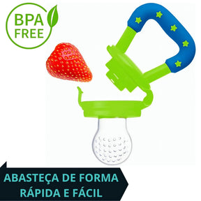 Chupeta Alimentadora Infantil com Tampa Higiénica e Bico Macio para Frutas