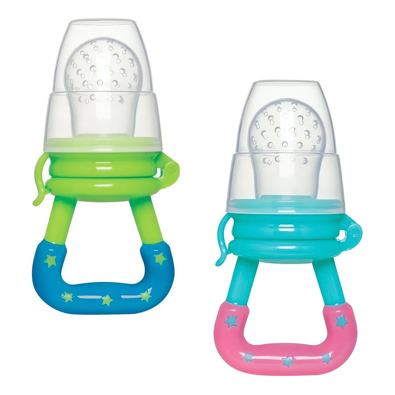 Conjunto de Chupeta Alimentadora colorida para bebês com design divertido e seguro para alimentação