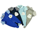 Macacão Suedine Bebê Menino 100% Algodão Bordado