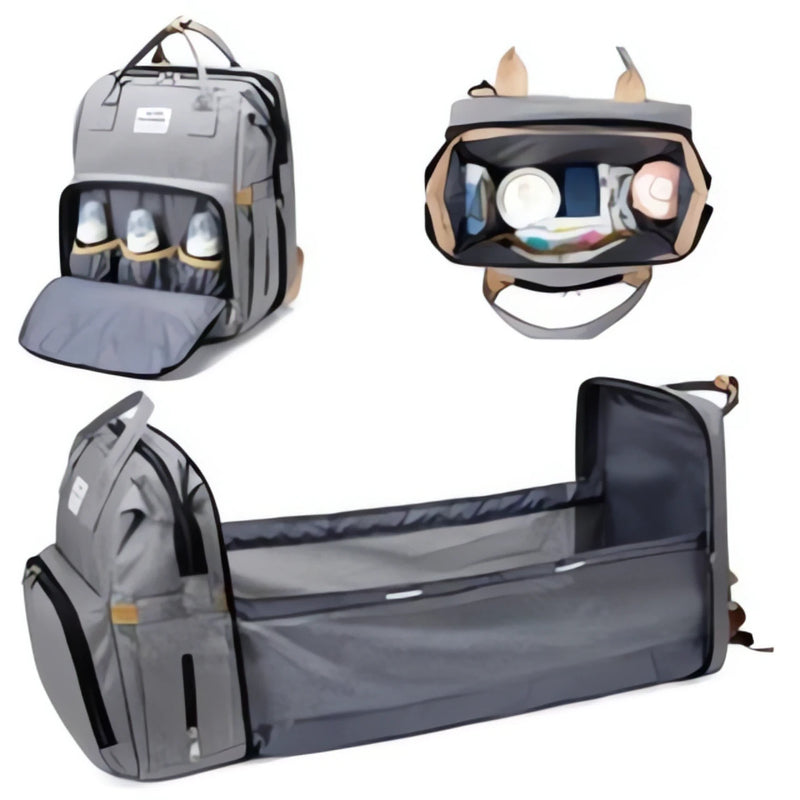 Mochila Bolsa Maternidade Térmica Impermeável Vira Berço 3 em 1