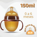 Mamadeira Tetadeira DeluxeBaby de 150ml para bebês de 0 a 6 meses com bico extra de brinde