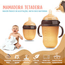 Mamadeira Tetadeira DeluxeBaby com design ergonômico e capacidade de isolamento térmico para bebês