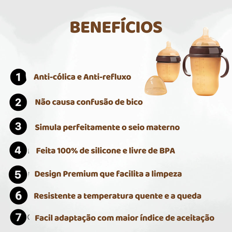 Mamadeira Tetadeira DeluxeBaby®- Imita Seio Materno