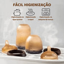 Mamadeira Tetadeira DeluxeBaby com opções fáceis de higienização em água quente e vapor