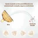 Mamadeira Tetadeira DeluxeBaby com bico acoplado e sonda de sucção para amamentação segura e confortável