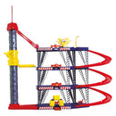 Mega Parking Elevador com Pista Radical em estrutura colorida para diversão de crianças com carrinhos