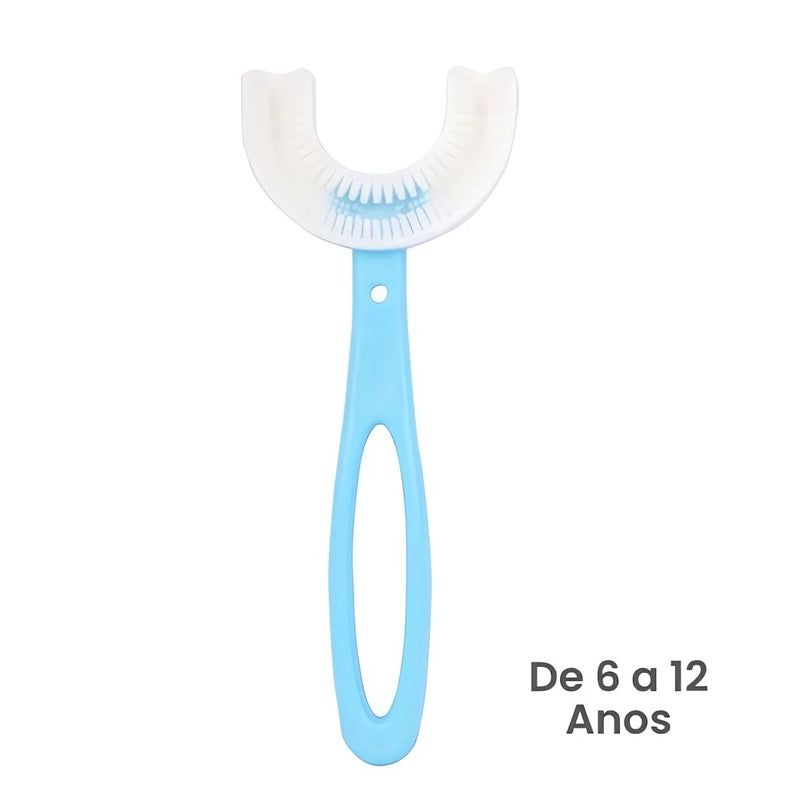 Escova Dental Bebê 360 Graus azul Meu Cheirinho Bom para crianças de 6 a 12 anos