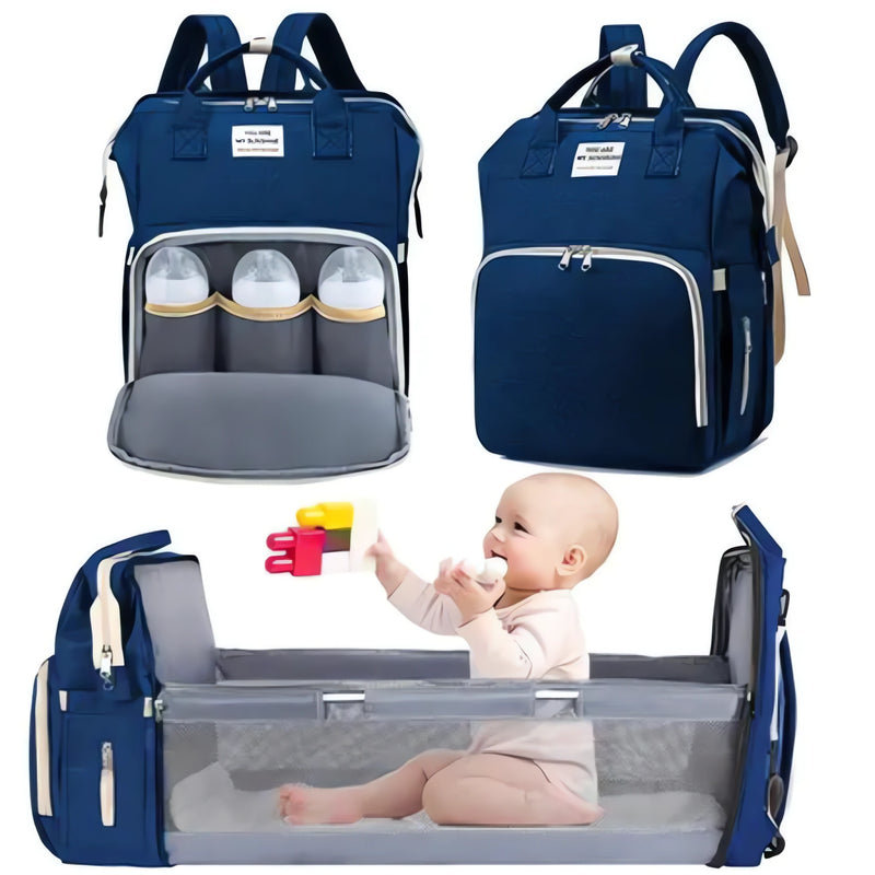 Mochila Bolsa Maternidade Térmica Impermeável Vira Berço 3 em 1