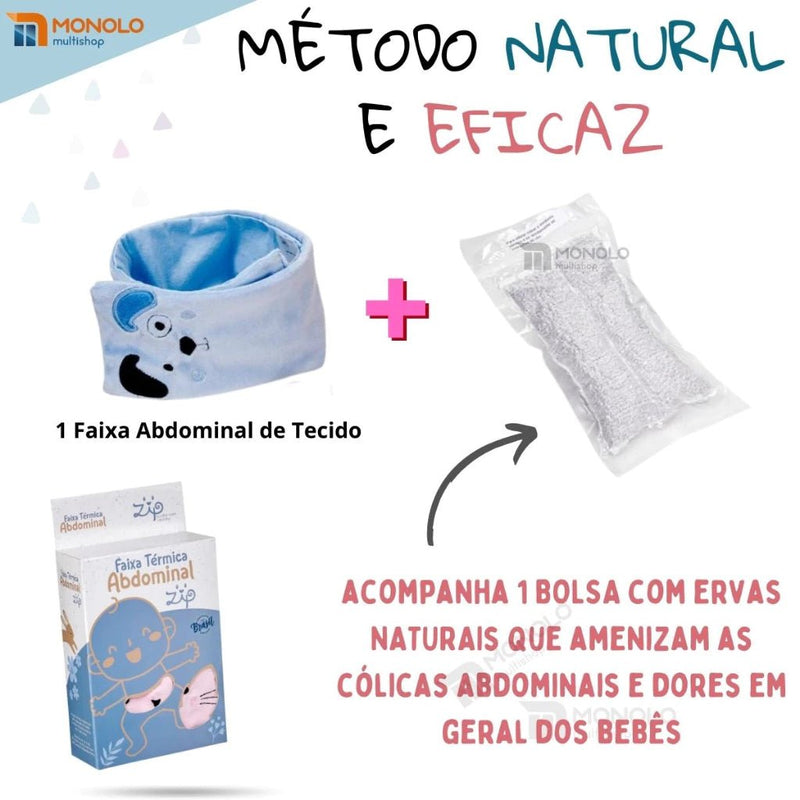 Faixa Térmica Abdominal para Bebês – Alívio Natural para Cólicas e Gases.