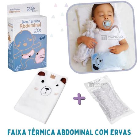 Faixa Térmica Abdominal para Bebês – Alívio Natural para Cólicas e Gases.