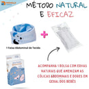 Faixa Termica Abdominal para Bebes Meu Cheirinho Bom com tecido macio e bolsa de ervas naturais para aliviar cólicas