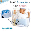 Faixa Termica Abdominal para Bebes azul com design de urso para aliviar cólicas e garantir bebê tranquilo