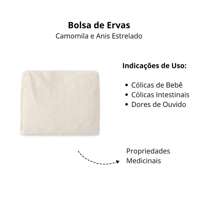 Faixa Térmica com Ervas Naturais para Bebê - Cinta Térmica para Cólica de Bebê