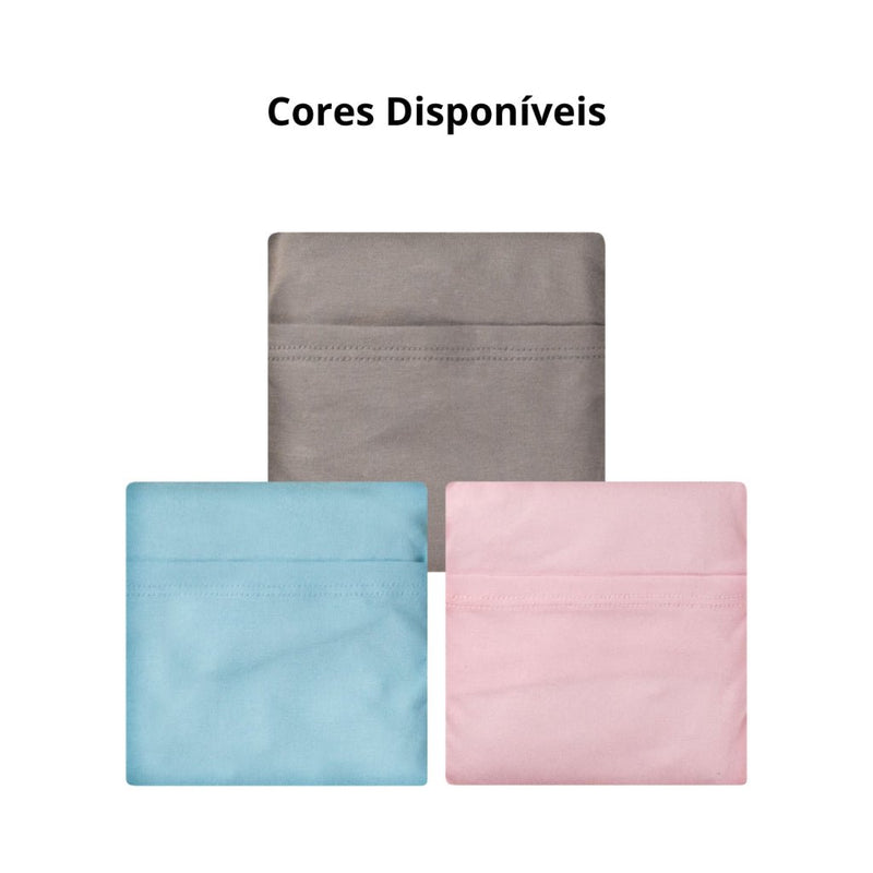 Cores disponíveis da Faixa Térmica com Ervas Naturais em cinza, azul e rosa para alívio de desconfortos