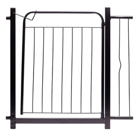 Grade de Proteção para Portas em metal preta, ideal para segurança em casa com design moderno