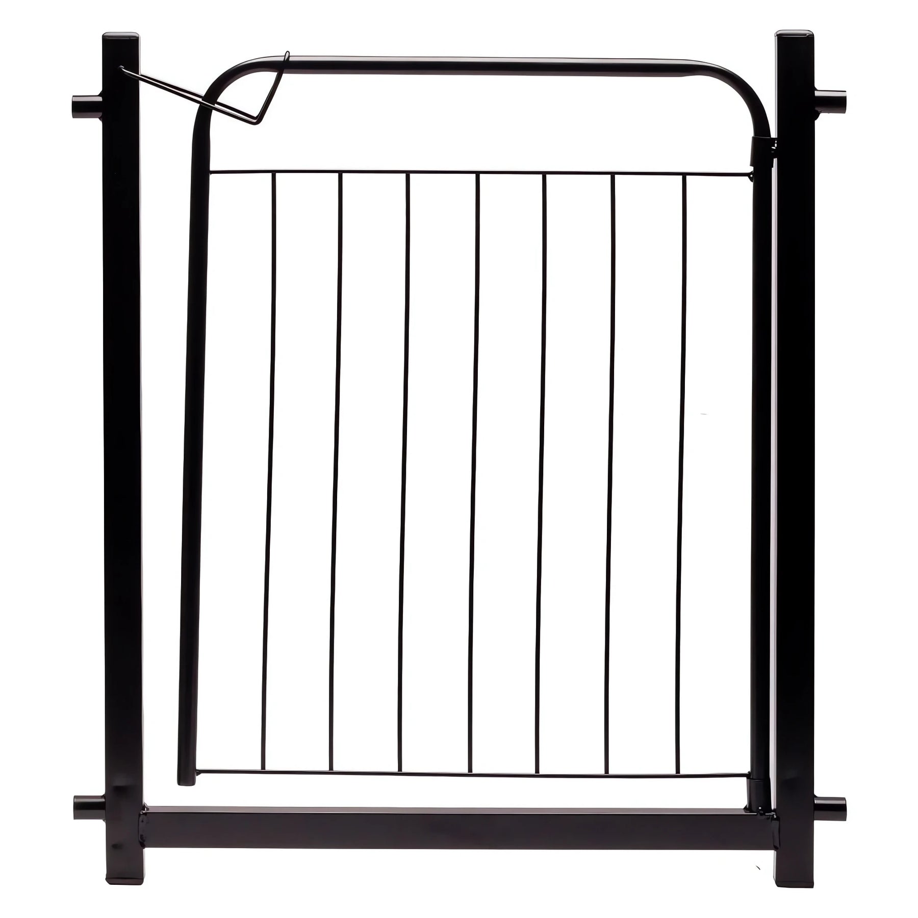 Grade de Proteção para Portas em metal preto, ideal para segurança em ambientes domésticos
