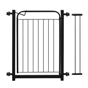 Grade de Proteção para Portas em metal preto, ideal para segurança de crianças e animais de estimação