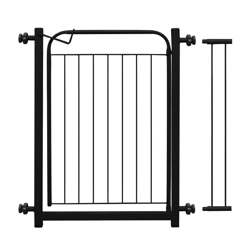 Grade de Proteção para Portas em metal preto, ideal para segurança de crianças e animais de estimação