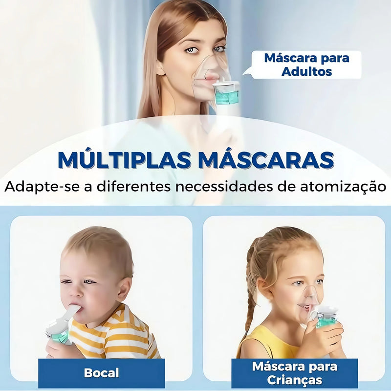Inalador e Nebulizador Ultrassônico Portátil - Alívio e Conforto na Palma da Mão