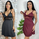 Kit 2 Camisolas de Amamentação em preto e vinho com detalhes em renda e alças ajustáveis meu cheirinho bom