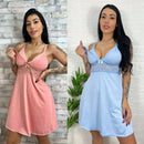 Kit 2 Camisolas de Amamentação em rosa e azul com detalhes em renda para conforto e estilo durante a amamentação