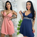 Kit 2 Camisolas de Amamentação em rosa e azul com abertura prática para amamentação