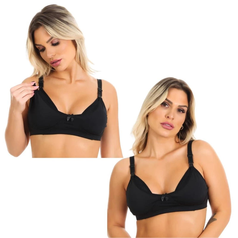 Kit 2 Sutiãs Amamentação Com Alça Reforçado.