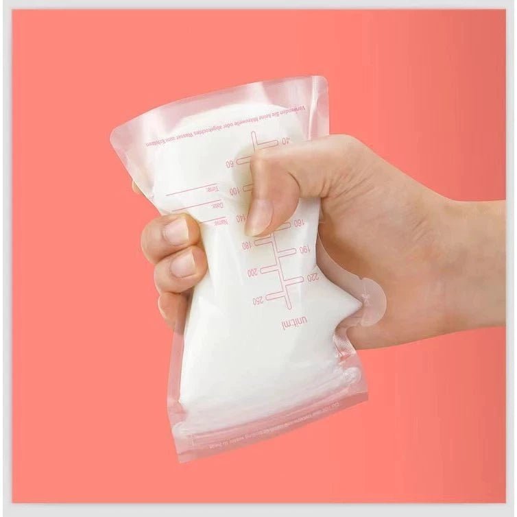 Kit 30 Sacos de Armazenamento de Leite Materno 250mL.