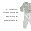 Kit 4 Peças de Roupas Confortáveis em Cinza com Elástico Resistente e Qualidade Premium