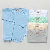 Kit 10 Peças - Body Manga Longa e Calça Lisa para Bebês Meninos e Meninas
