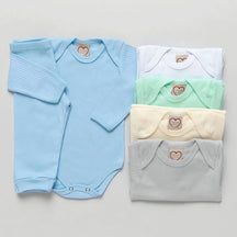 Kit 10 Peças - Body Manga Longa e Calça Lisa para Bebês Meninos e Meninas
