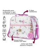 Kit Bolsa e Mala Maternidade PomPom com alças resistentes e bolso frontal com zíper