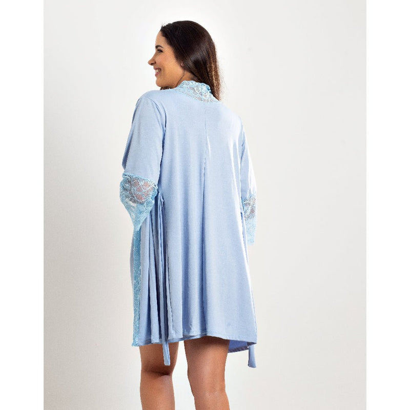 Kit Camisola e Robe de Amamentação.
