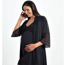 Kit Camisola com Renda em Preto, ideal para gestantes, confortável e elegante