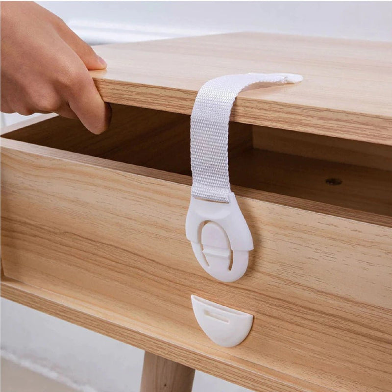 Kit com 10 Unidades de Travas de Segurança para Gavetas e Armários – Proteção Confiável para o Seu Bebê.
