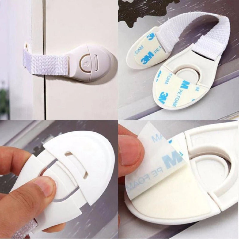 Kit com 10 Unidades de Travas de Segurança para Gavetas e Armários – Proteção Confiável para o Seu Bebê.