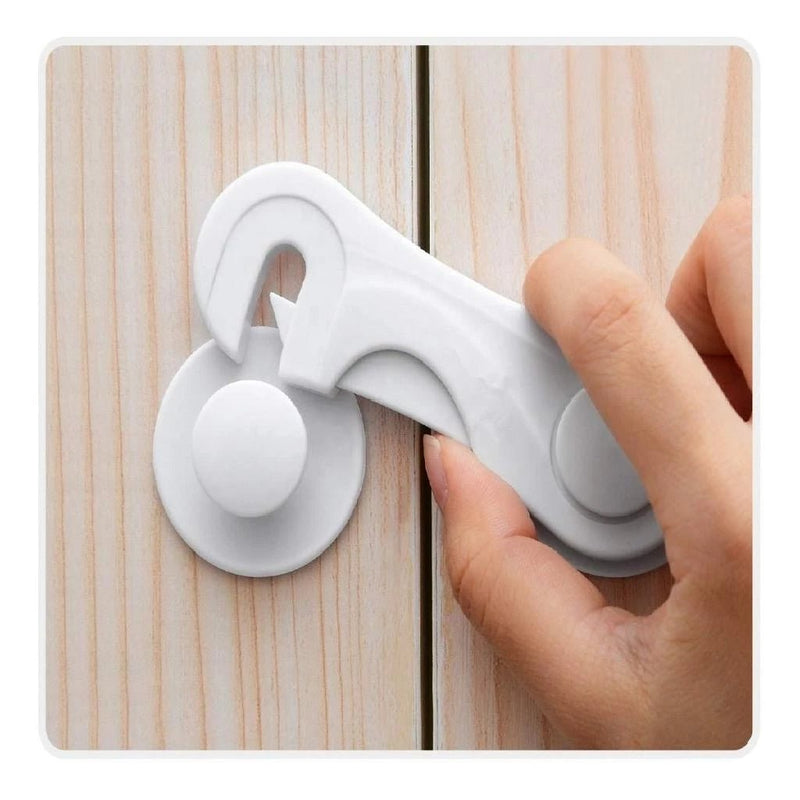 Kit com 10 Unidades de Travas de Segurança para Gavetas e Armários – Proteção Confiável para o Seu Bebê.