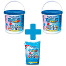 Kit com 2 Baldes de Lenços Fiesta, com embalagem prática para limpeza eficiente em diversas situações.