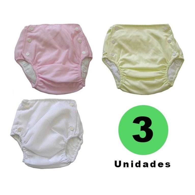 Kit com 3 Fraldas Comfort Baby Reutilizáveis – Ecológicas, Econômicas e Super Confortáveis.