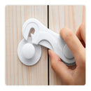 Kit de 10 Travas de Segurança em plástico branco para proteger armários e gavetas