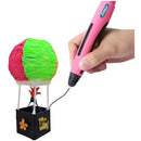 Kit de Refil Filamento ABS para Caneta 3D em uso criando uma escultura colorida