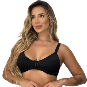 Sutiã Preto do Kit DuoComfort com alças ajustáveis e design confortável para uso diário
