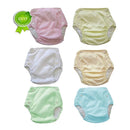 Conjunto de 6 Kit Fraldas Reutilizáveis em várias cores como rosa, branco, amarelo e verde