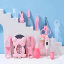 Kit Higiene infantil rosa com escova, pente e acessórios de cuidados para bebês